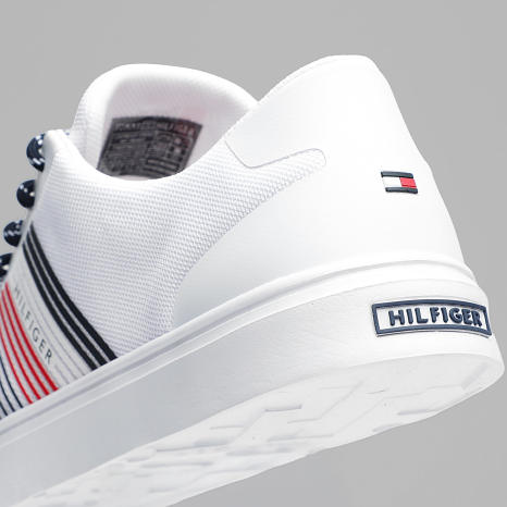 Tommy Hilfiger - Baskets Lightweight Stripes Knit 2836 Blanc x SUPERLACED
