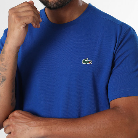 Lacoste - Tee Shirt Regular Fit Logo Crocodile Bleu Roi