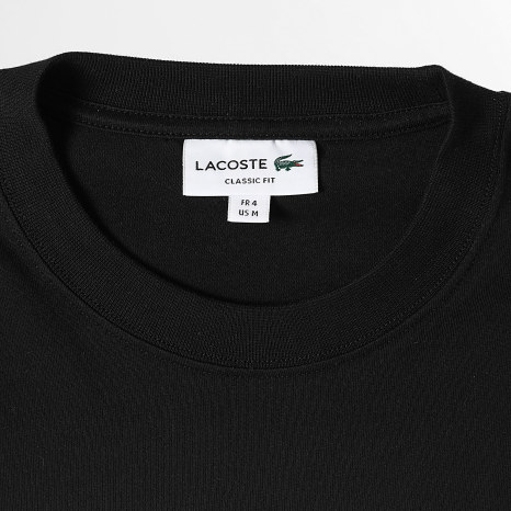 Lacoste - Tee Shirt Classic Fit Logo Lacoste Noir Blanc