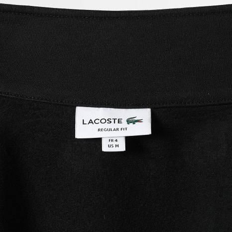 Lacoste - Sweat Zippé Regular Fit Logo Brodé Crocodile Noir