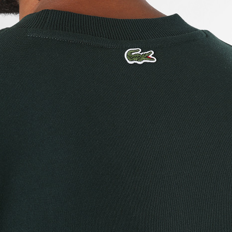 Lacoste - Sweat Crewneck Classic Fit Logo Imprimé Vert Foncé