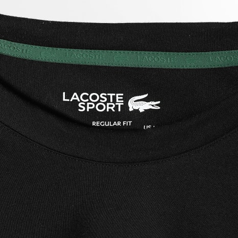 Lacoste - Tee Shirt Regular Fit Big Logo Crocodile Noir
