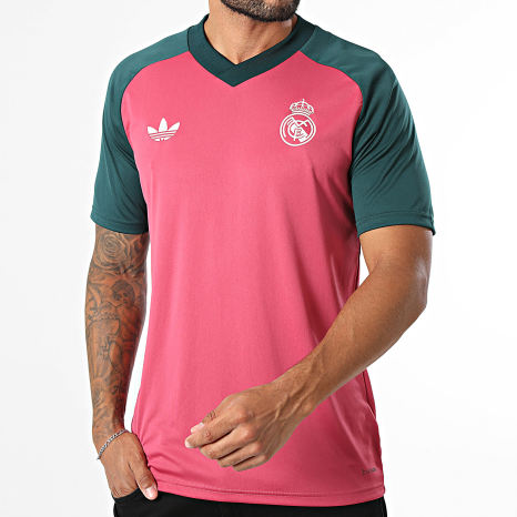 Adidas Originals - Camiseta de Fútbol Real Madrid Prematch KG1351 Rosa Verde