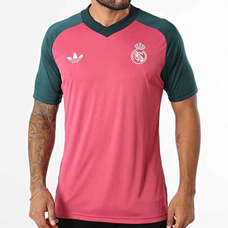 Adidas Originals - Camiseta de Fútbol Real Madrid Prematch KG1351 Rosa Verde