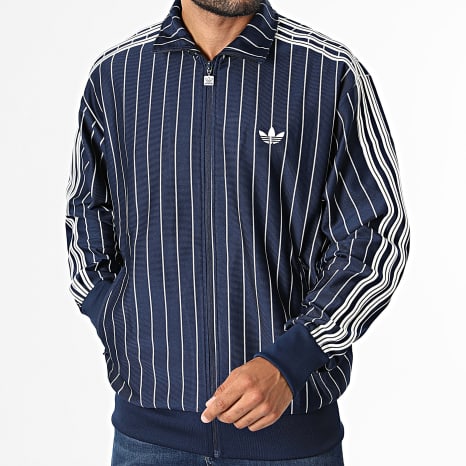 Adidas Originals - Veste Zippée Firebird Pinestripes KR7227 Bleu Marine