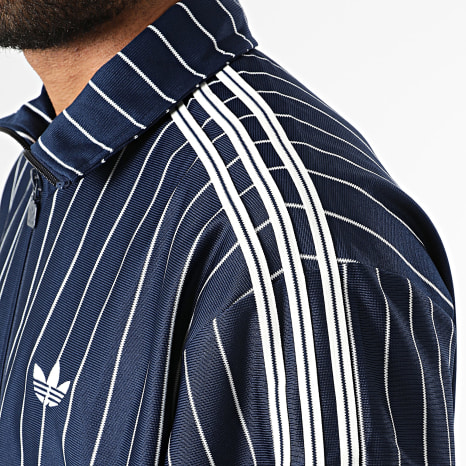 Adidas Originals - Veste Zippée Firebird Pinestripes KR7227 Bleu Marine