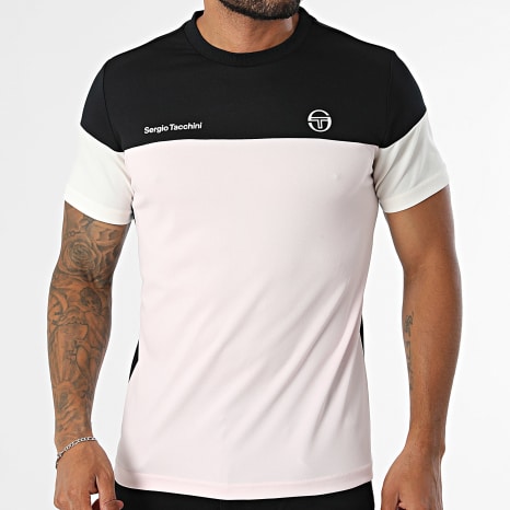 Sergio Tacchini - Tee Shirt Prave 40845 Noir Rose Clair