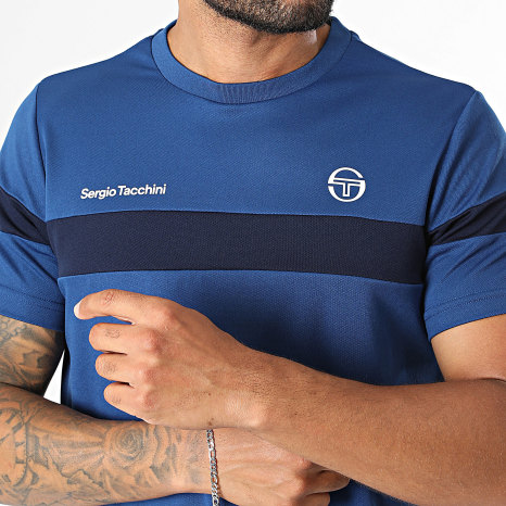 Sergio Tacchini - Tee Shirt Leone 41237 Bleu Roi Bleu Marine