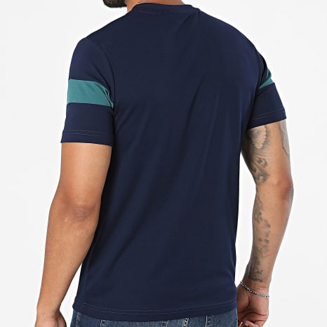 Sergio Tacchini - Tee Shirt Leone 41237 Bleu Marine Vert Foncé