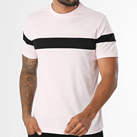 Sergio Tacchini - Tee Shirt Leone 41237 Rose Clair Noir