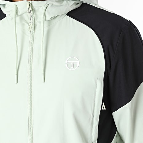 Sergio Tacchini - Veste Zippée A Capuche Grecale 41725 Vert Clair Noir