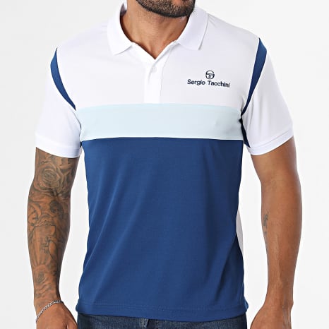 Sergio Tacchini - Polo Musa 41729 Bleu Marine Bleu Clair Blanc