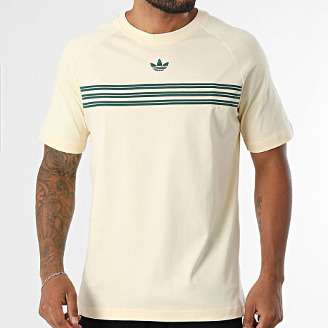 Adidas Originals - Tee Shirt Chest Stripes KR7219 Jaune Pastel