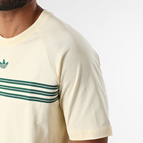 Adidas Originals - Tee Shirt Chest Stripes KR7219 Jaune Pastel