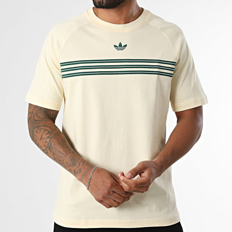 Adidas Originals - Tee Shirt Chest Stripes KR7219 Jaune Pastel