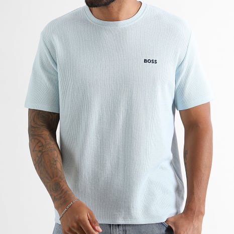 BOSS - Tee Shirt Waffle 50535891 Bleu Ciel