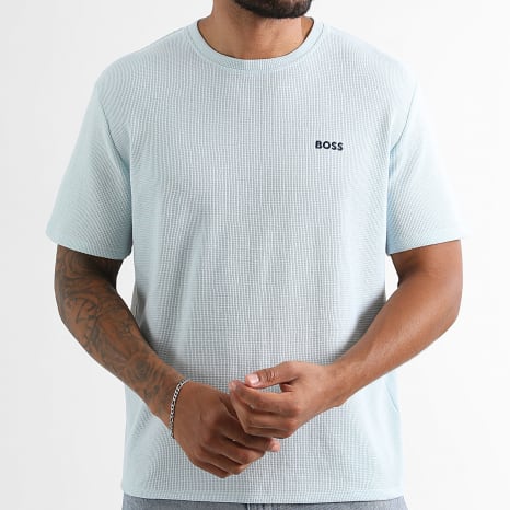 BOSS - Tee Shirt Waffle 50535891 Bleu Ciel