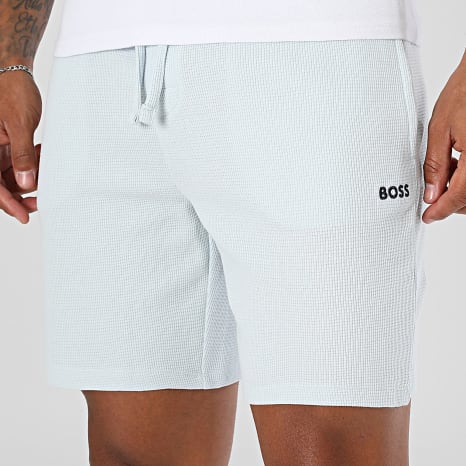 BOSS - Pantalón chándal corto Waffle 50535884 Azul Cielo
