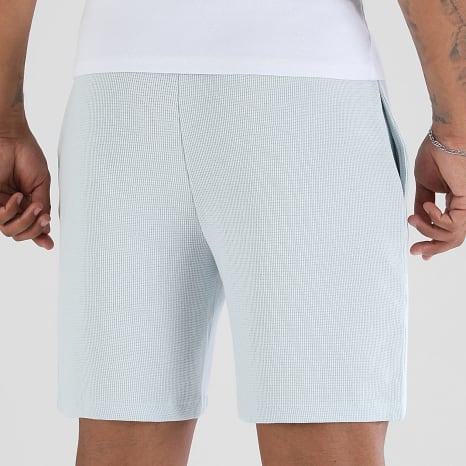 BOSS - Pantalón Corto de chándal Waffle 50535884 Azul Cielo
