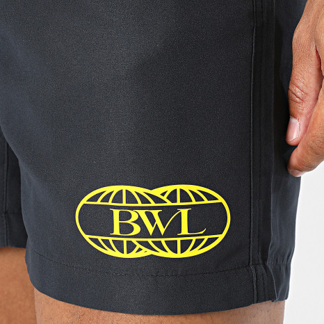 RDN x BWL - Short De Bain Bara Western Liquid Noir Jaune