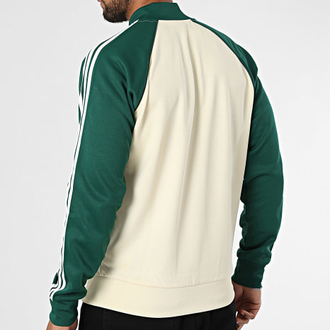 Adidas Originals - Chaqueta Con Cremallera Con Rayas SST TT KT5038 Beige Verde