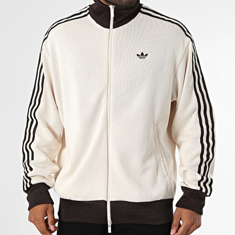 Adidas Originals - Chaqueta de punto con cremallera Firebird Knit KQ5500 Beige Marrón