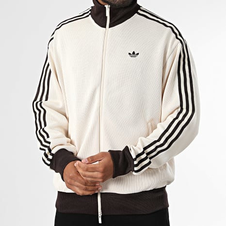 Adidas Originals - Chaqueta de punto con cremallera Firebird Knit KQ5500 Beige Marrón