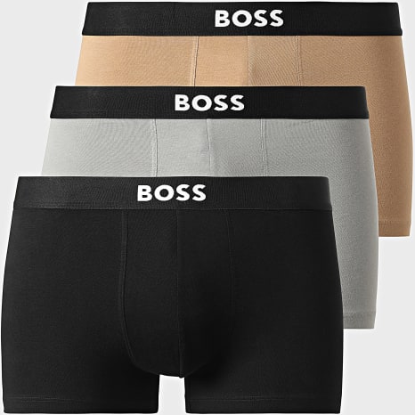 BOSS - Lot De 3 Boxers One 50544263 Camel Gris Noir