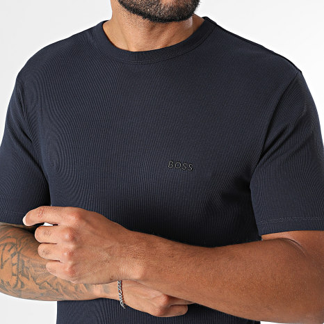 BOSS - Lot De 2 Tee Shirts Rib 50563886 Vert Kaki Bleu Marine