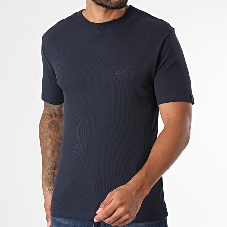 BOSS - Lot De 2 Tee Shirts Rib 50563886 Vert Kaki Bleu Marine