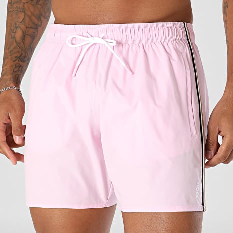 BOSS - Pantalón Corto De Baño A Rayas Iconic 50491594 Rosa