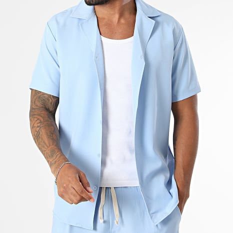 Frilivin - Ensemble Chemise Manches Courtes Et Pantalon 963 Bleu Clair