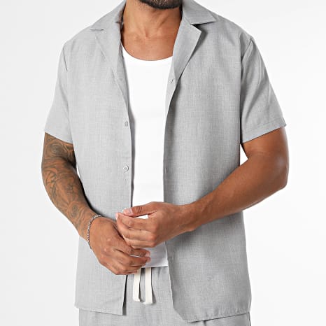 Frilivin - Ensemble Chemise Manches Courtes Et Pantalon 963 Gris Clair
