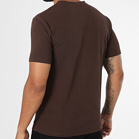 Frilivin - Tee Shirt Col Boutonné 382 Marron