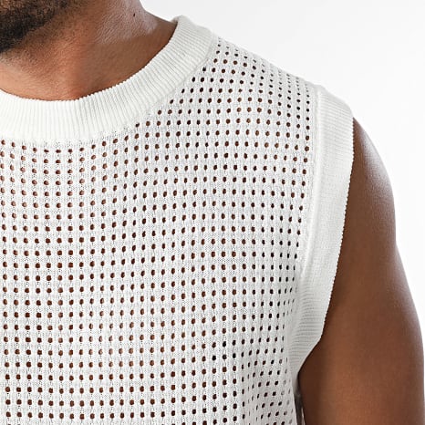 Frilivin - Débardeur Crochet 715 Blanc