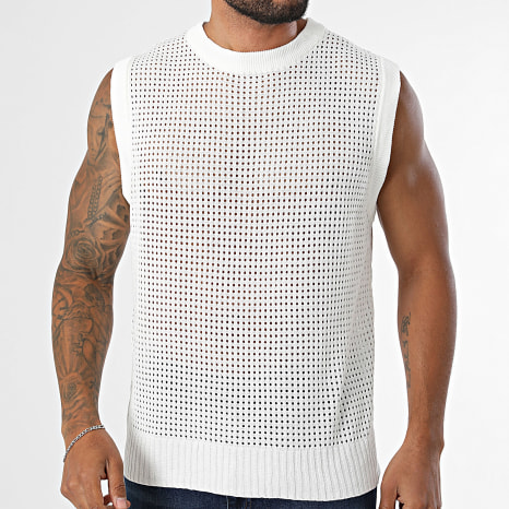 Frilivin - Débardeur Crochet 715 Blanc