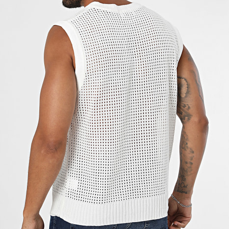 Frilivin - Débardeur Crochet 715 Blanc