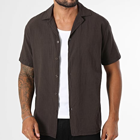 Frilivin - Chemise Manches Courtes 172 Marron