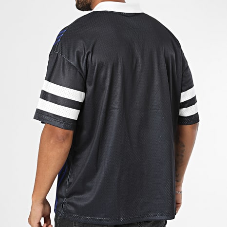 Frilivin - Polo Manches Courtes 687 Noir Blanc Bleu Roi