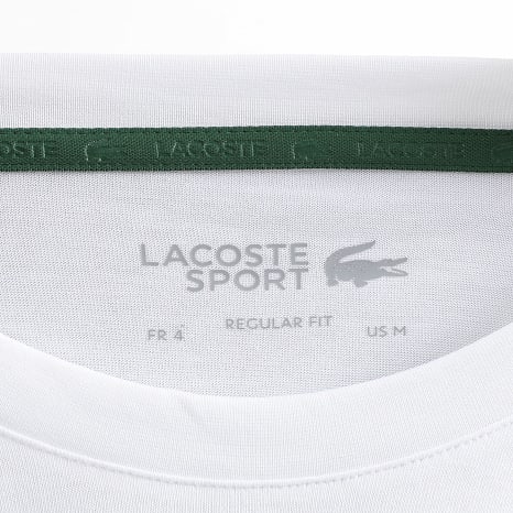 Lacoste - Tee Shirt Regular Fit Big Logo Crocodile Blanc