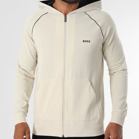 BOSS - Sudadera con cremallera y capucha Mix And Match 50515313 Beige