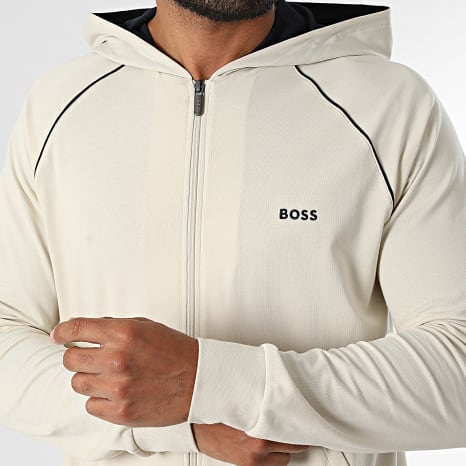 BOSS - Sudadera con cremallera y capucha Mix And Match 50515313 Beige
