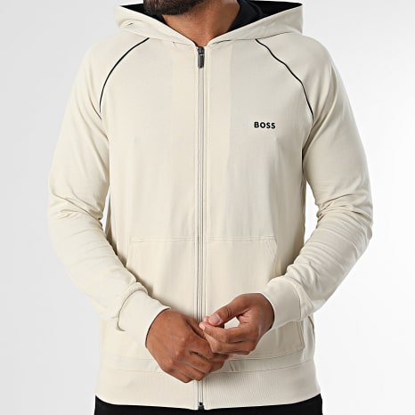 BOSS - Sudadera con cremallera y capucha Mix And Match 50515313 Beige