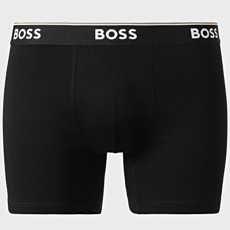 BOSS - Lot De 3 Boxers Power 50554694 Noir Jaune Blanc