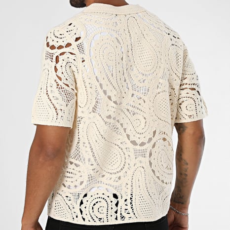 Frilivin - Polo Manches Courtes Crochet 203 Beige Clair