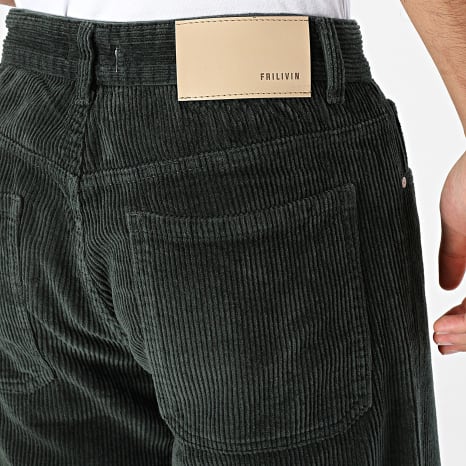 Frilivin - Pantalon En Velours Côtelé 530 Vert Kaki