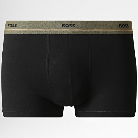 BOSS - Lot De 5 Boxers Essential Trunk 50531660 Noir Bleu Marine Gris Bleu Vert Kaki