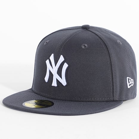 New Era - Casquette Fitted MLB Basic Patch 59Fifty NY New York Yankees 10010761 Gris Anthracite