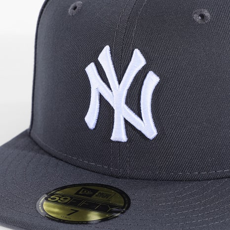 New Era - Casquette Fitted MLB Basic Patch 59Fifty NY New York Yankees 10010761 Gris Anthracite