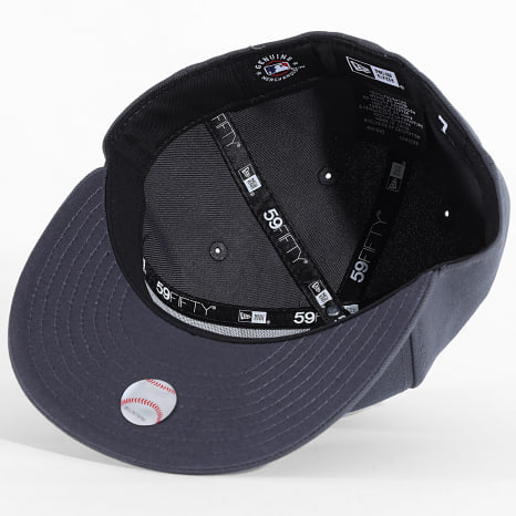 New Era - Casquette Fitted MLB Basic Patch 59Fifty NY New York Yankees 10010761 Gris Anthracite